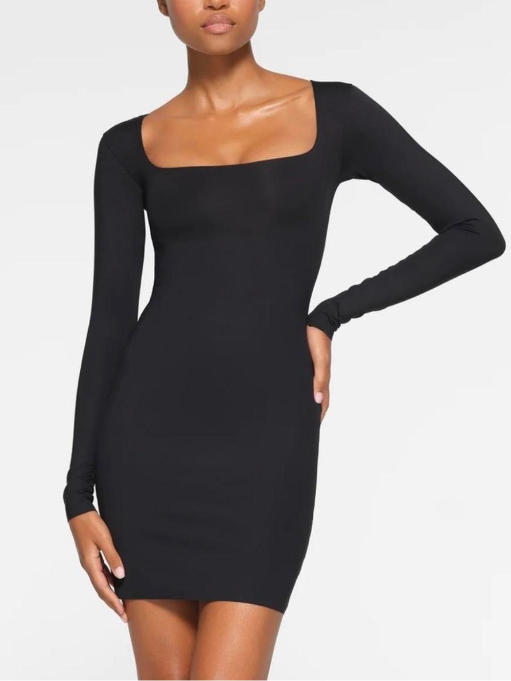 SKIMS Women's Black Bodycon Mini Dress | Onyx | 2X